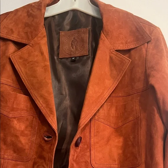 Newport News Burnt orange Suede Blazer - Picture 2 of 3